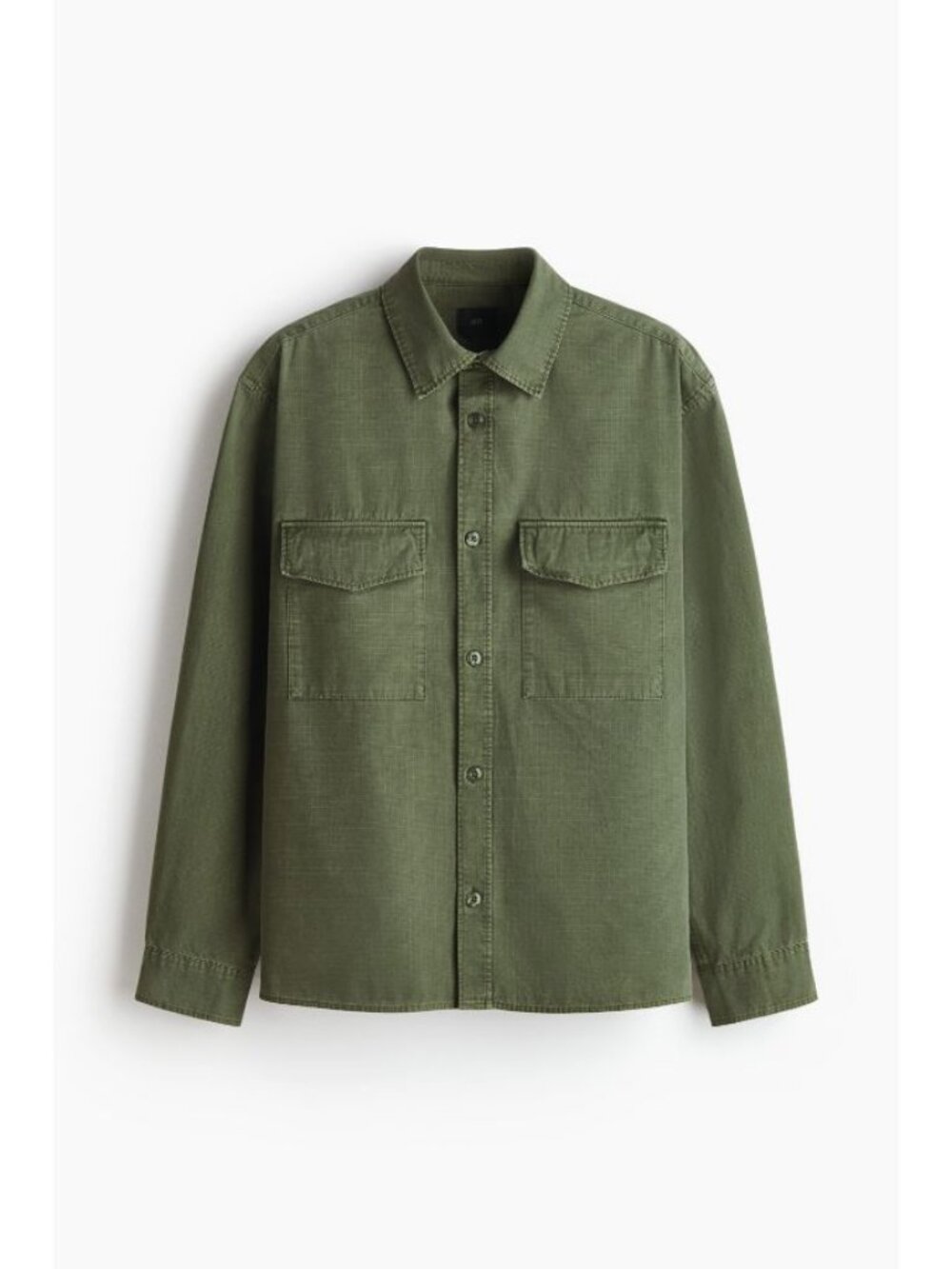 H&M Relaxed Fit Utility Shirt Jacket Olive Green S